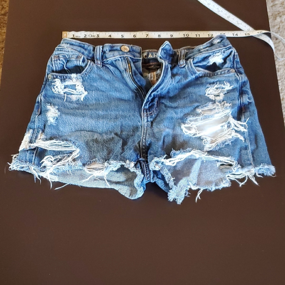American Eagle Outfitters Distressed Blue Jean Shorts